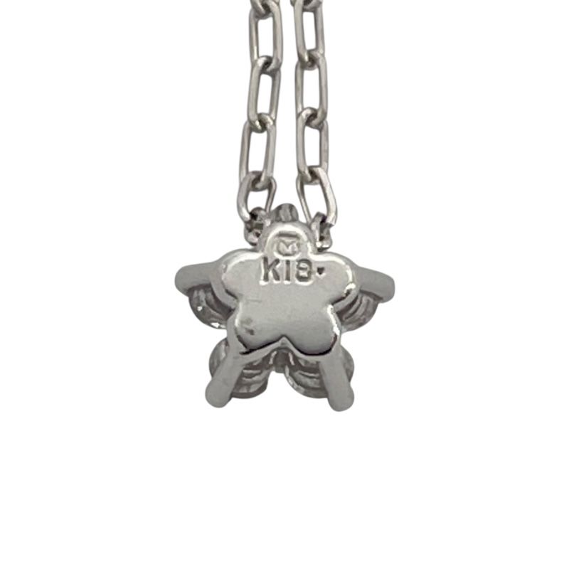 MIKIMOTO K18 Diamond Necklace in White Gold - Timeless Elegance