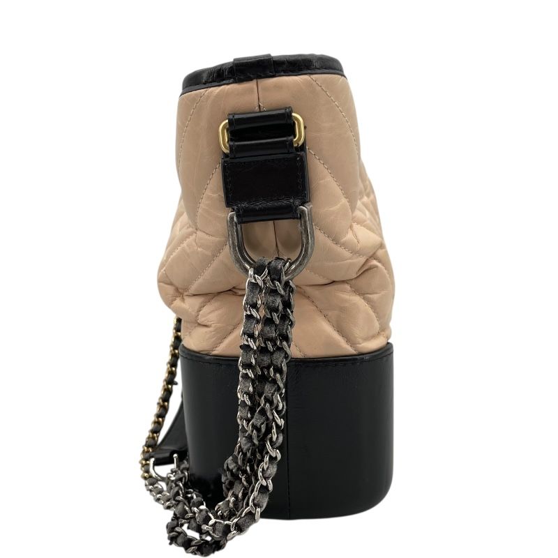 CHANEL Gabrielle Hobo Medium Bag in Pink & Black Calfskin