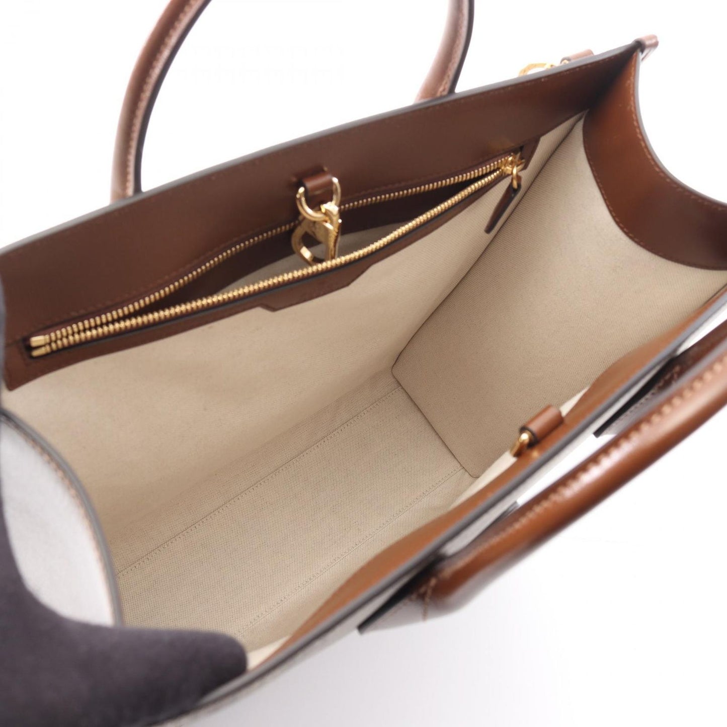 GUCCI Interlocking G Medium Tote Bag in Beige/Brown GG Supreme Canvas