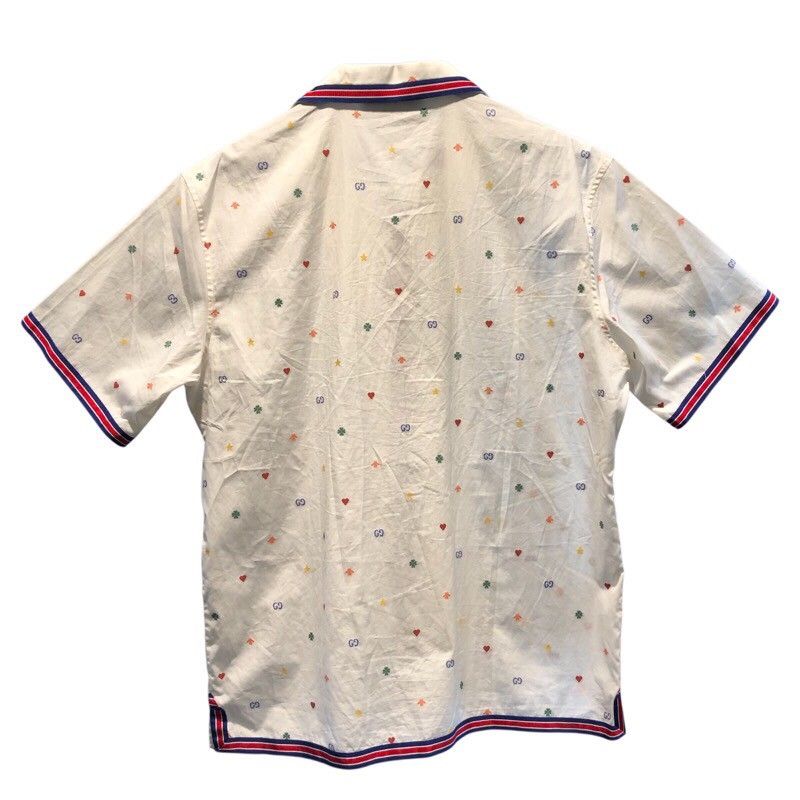 GUCCI Cotton Bowling Shirt - Iconic Pattern, Size 50