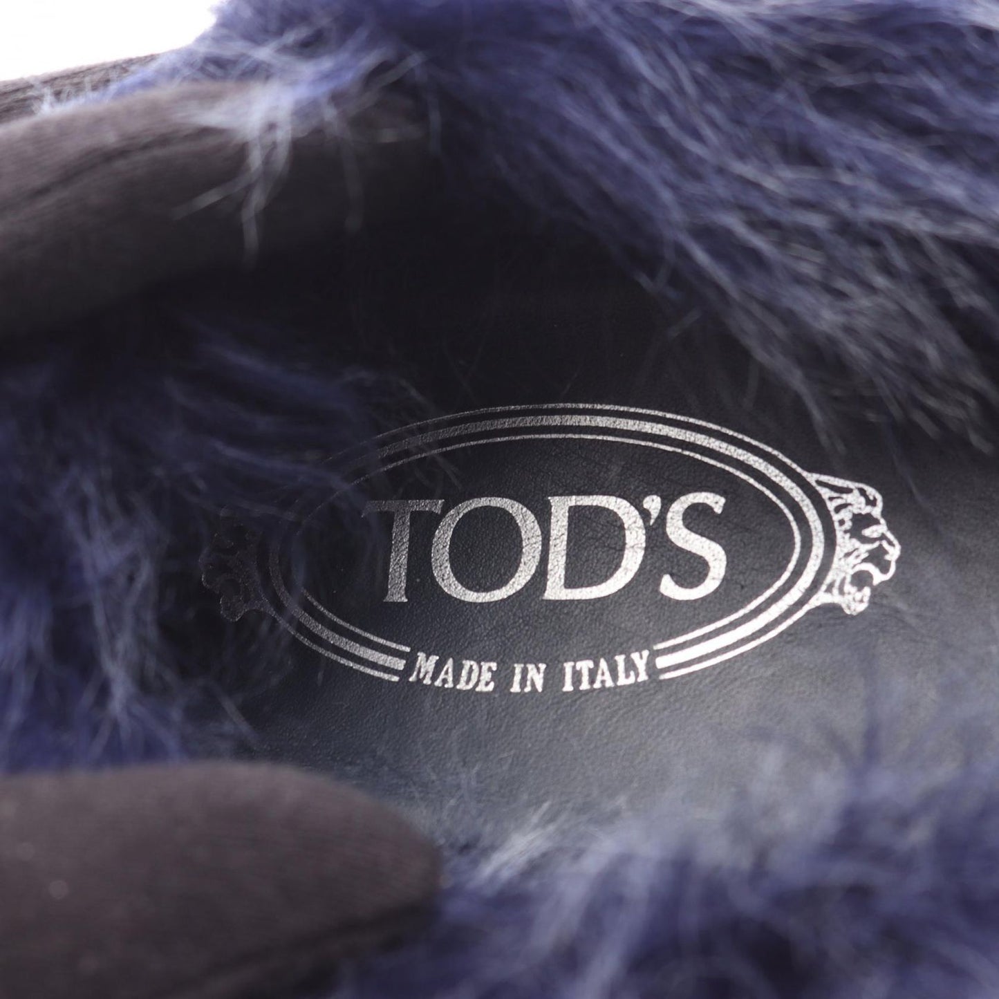 TOD'S Double T Driving Shoes in Indigo Blue Denim - Size 39