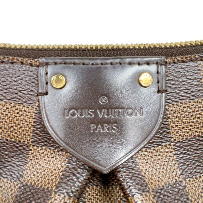 Louis Vuitton Siena PM Brown Damier Shoulder Bag with Gold Hardware