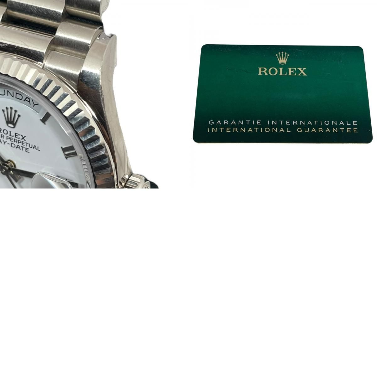 Rolex Day-Date 36 128239 White K18WG Automatic Men's Watch