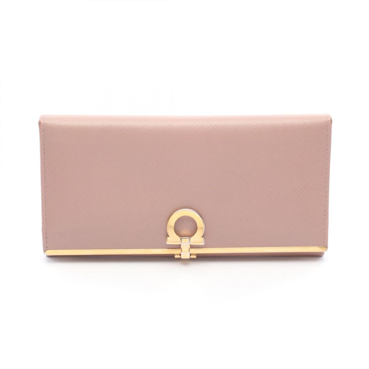 Salvatore Ferragamo Gancini Pink Leather Long Wallet