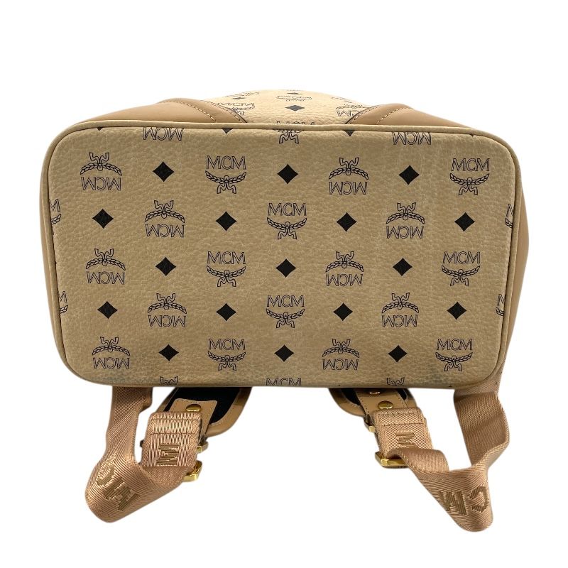 MCM Visetos Beige Backpack - Luxury Men's Daypack