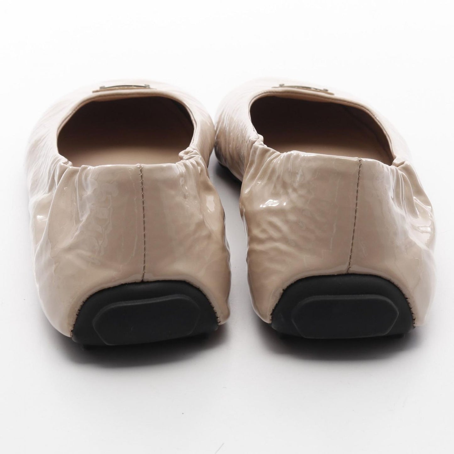 PRADA Pink Patent Leather Ballerina Flats - Size 37.5