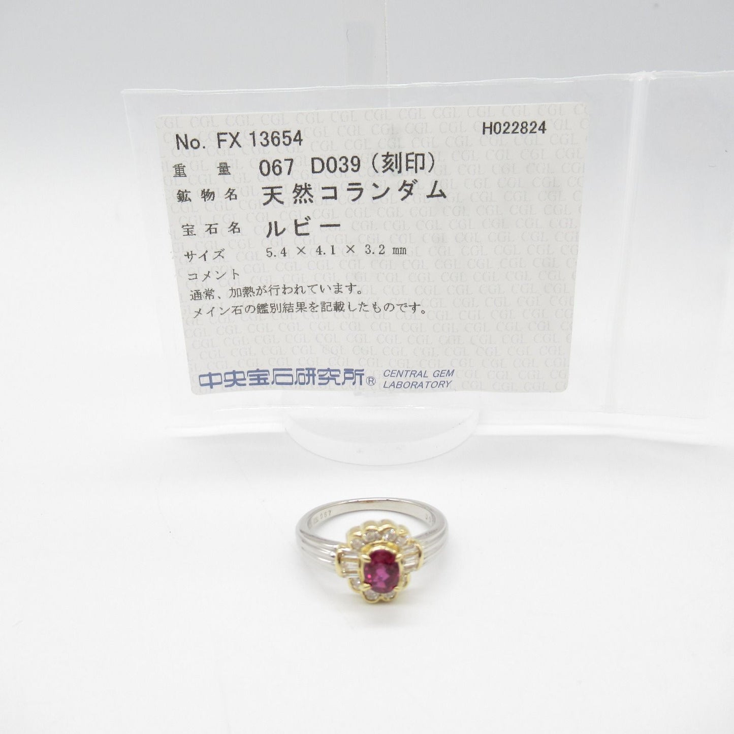 Exquisite Ruby and Diamond Ring in Platinum and Yellow Gold
