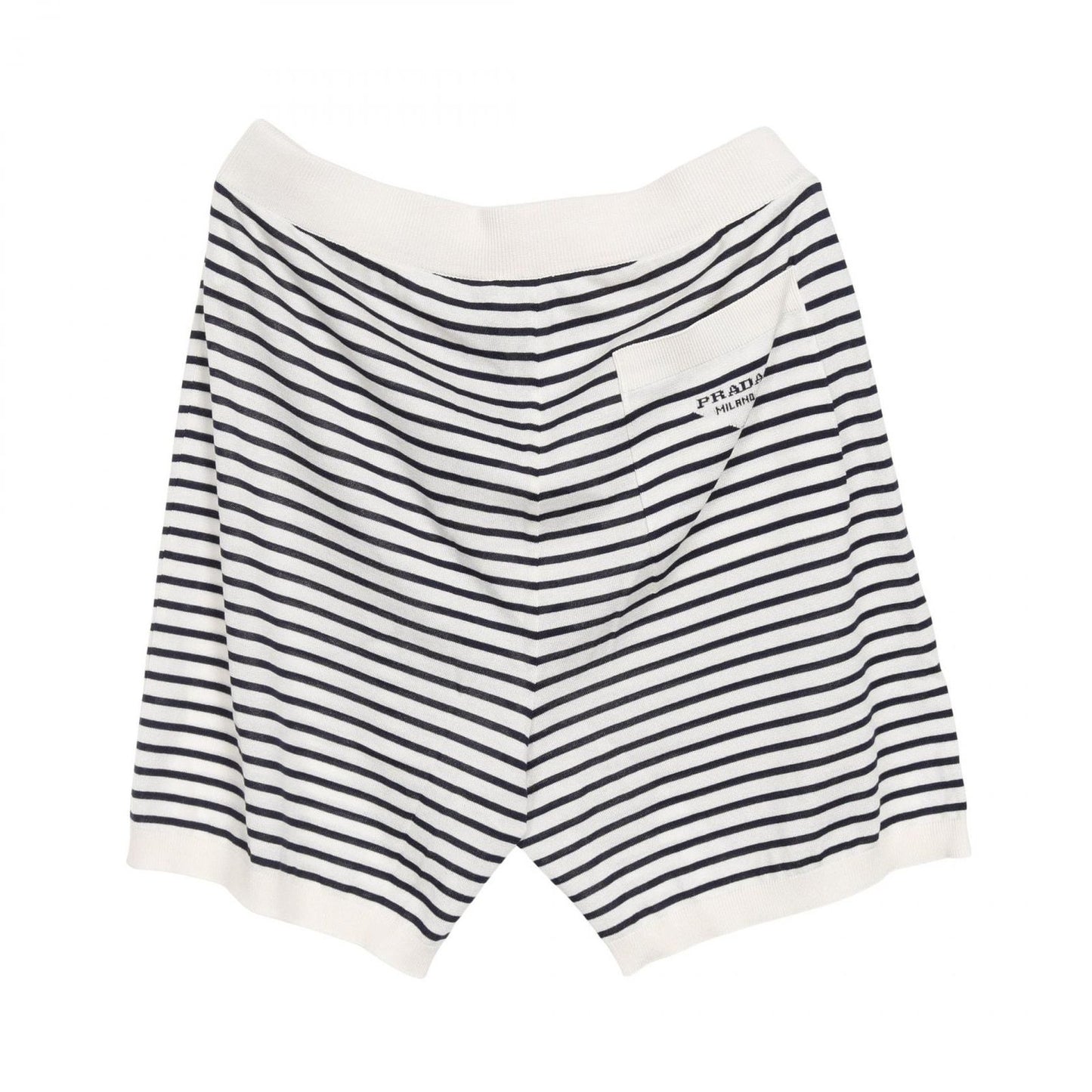 PRADA UMP120 White Silk Cotton Men's Shorts - Unworn Luxury