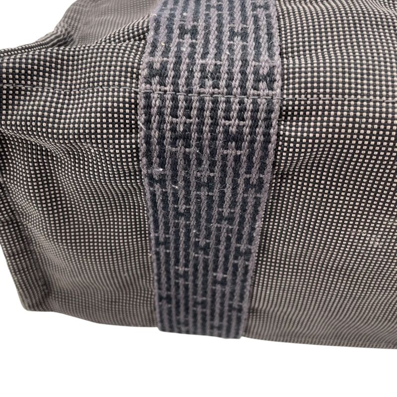 HERMES Aile Ligne Ad MM Backpack in Grey Nylon Canvas