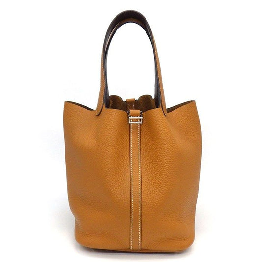 HERMES Picotin Lock MM Éclat Handbag - Toffee & Bordeaux