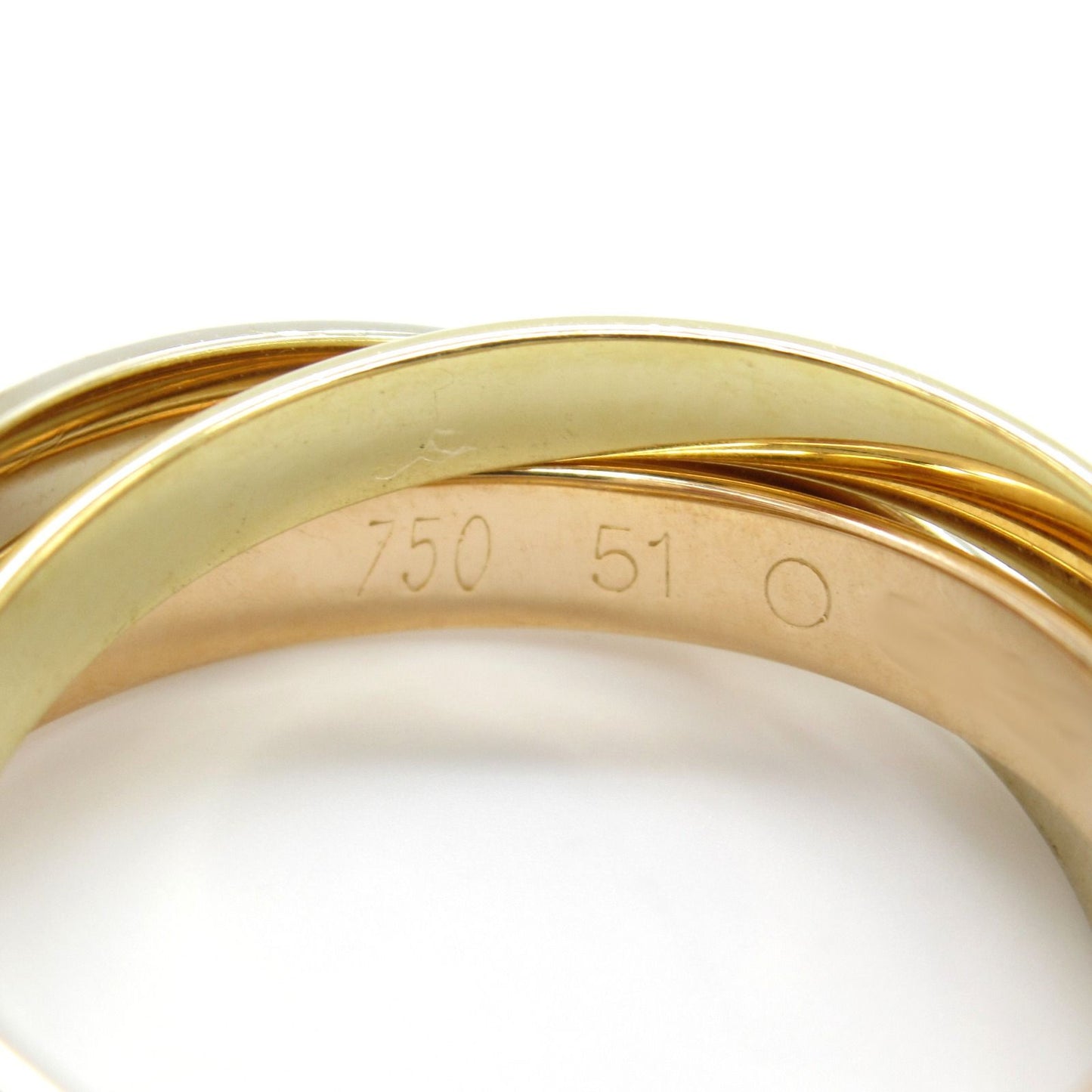 CARTIER Trinity Ring in K18 Yellow, White & Pink Gold - Exquisite Craftsmanship