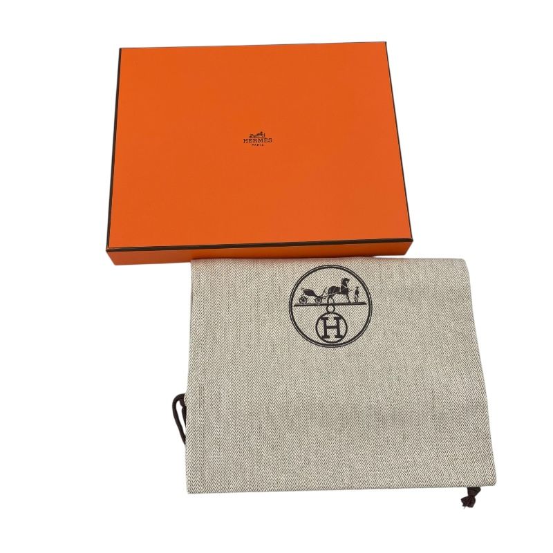 HERMES Portefeuille Pochon Plus U Stamp (2022) Black Swift Body Bag