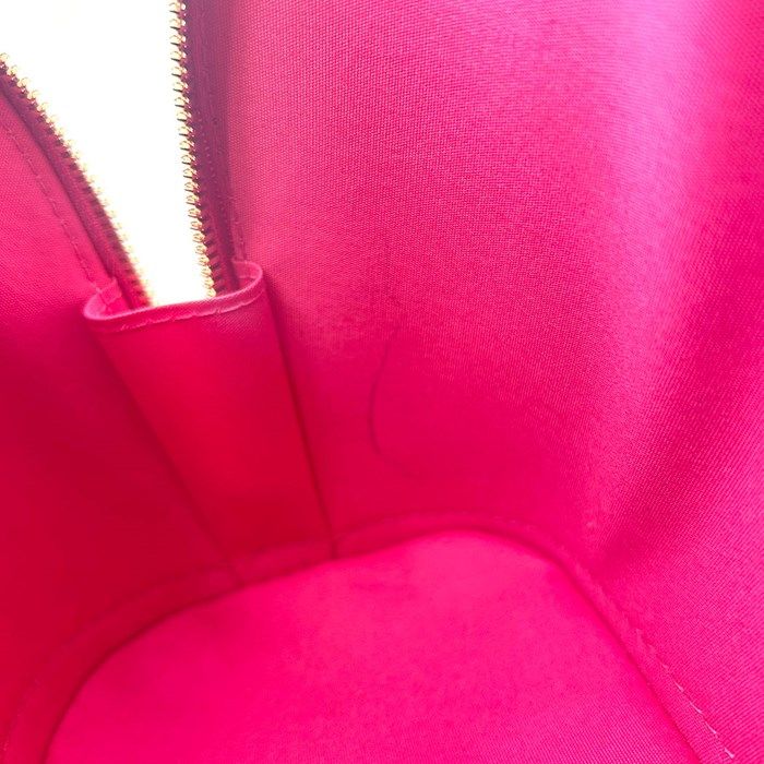 Louis Vuitton Alma BB M90611 Neon Pink Monogram Vernis Handbag