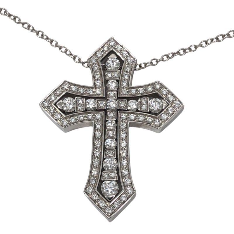 Damiani Belle Époque Crown Diamond Necklace in 750WG