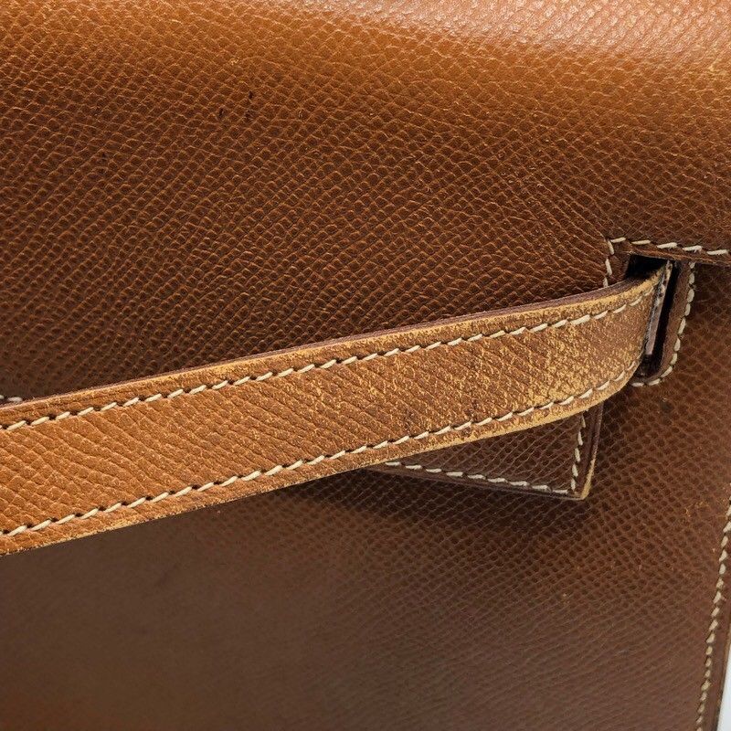 HERMES Kelly 35 Shoulder Bag in Gold with Gold Hardware