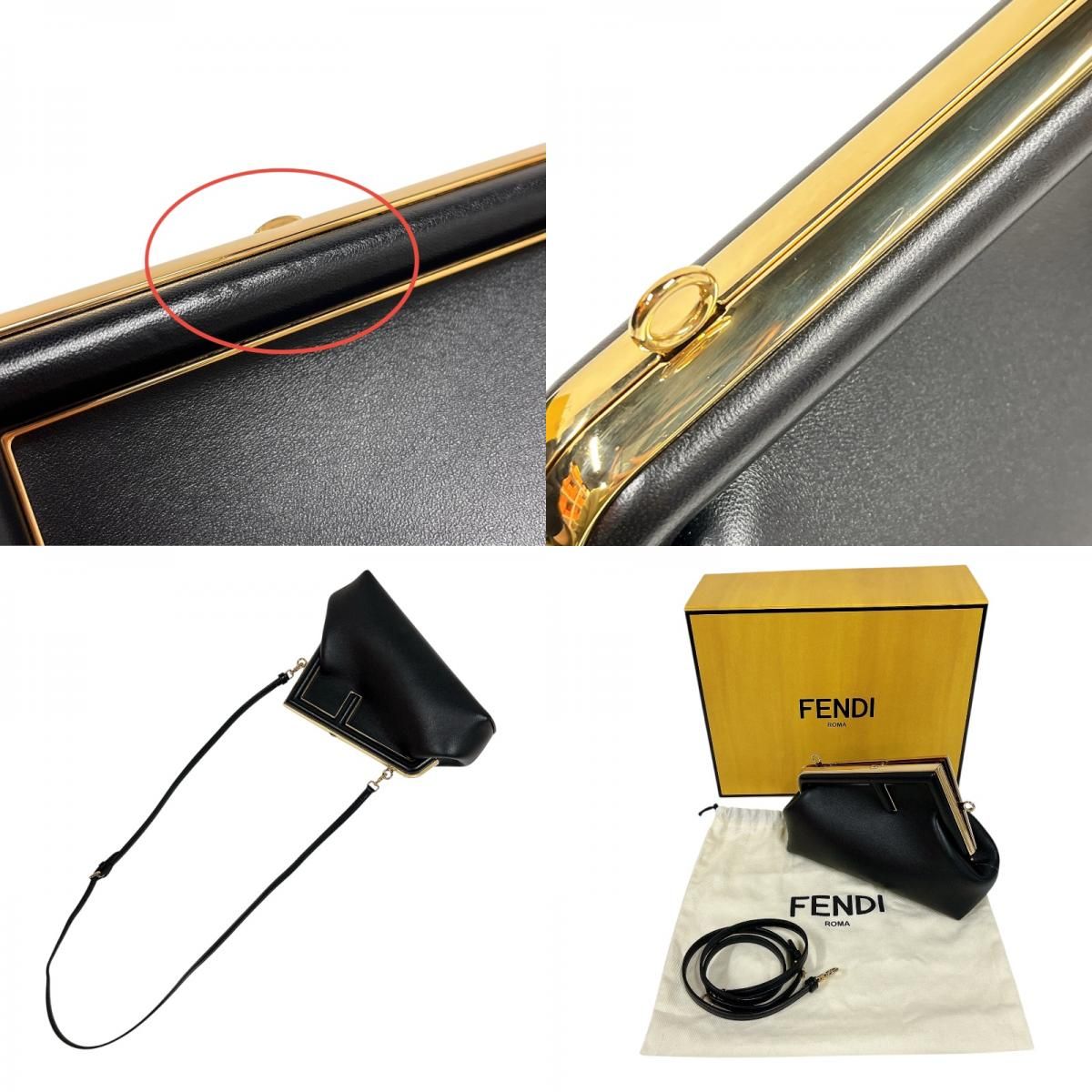 Fendi First Small Black Leather Shoulder Bag - Exquisite Craftsmanship