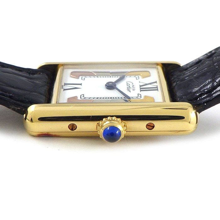 Cartier Must Tank SM W1006354 Trinity Color Quartz Watch