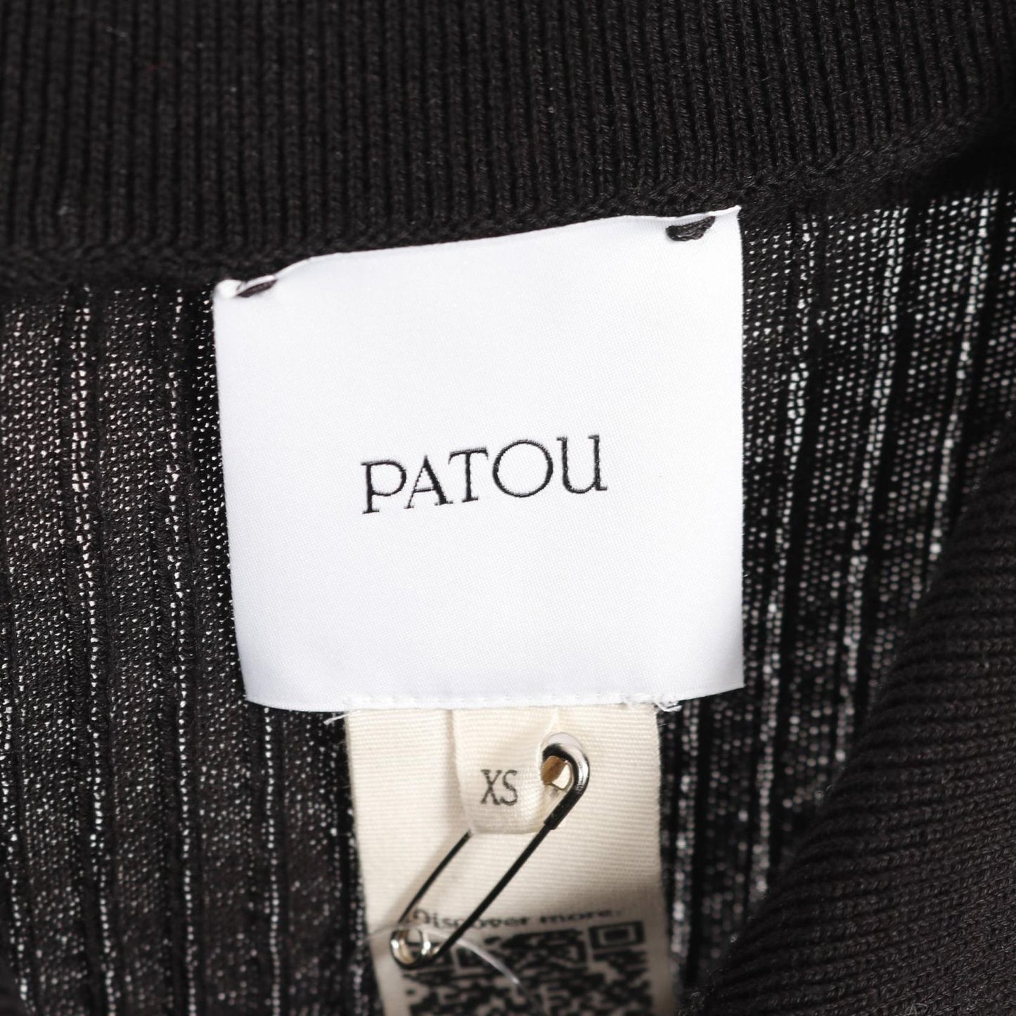 PATOU Black Cotton Knit Polo Shirt - Exquisite Elegance