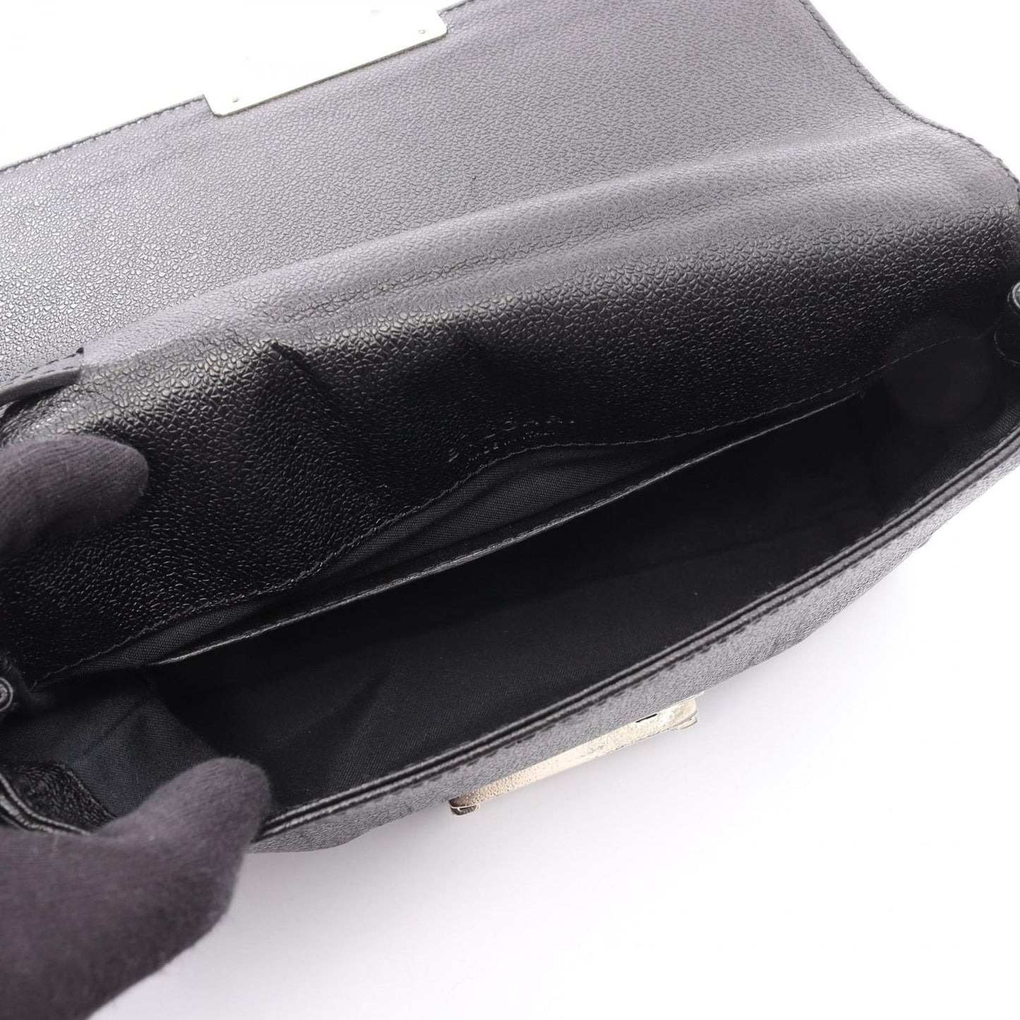 BVLGARI Black Leather Clutch Bag - Timeless Elegance