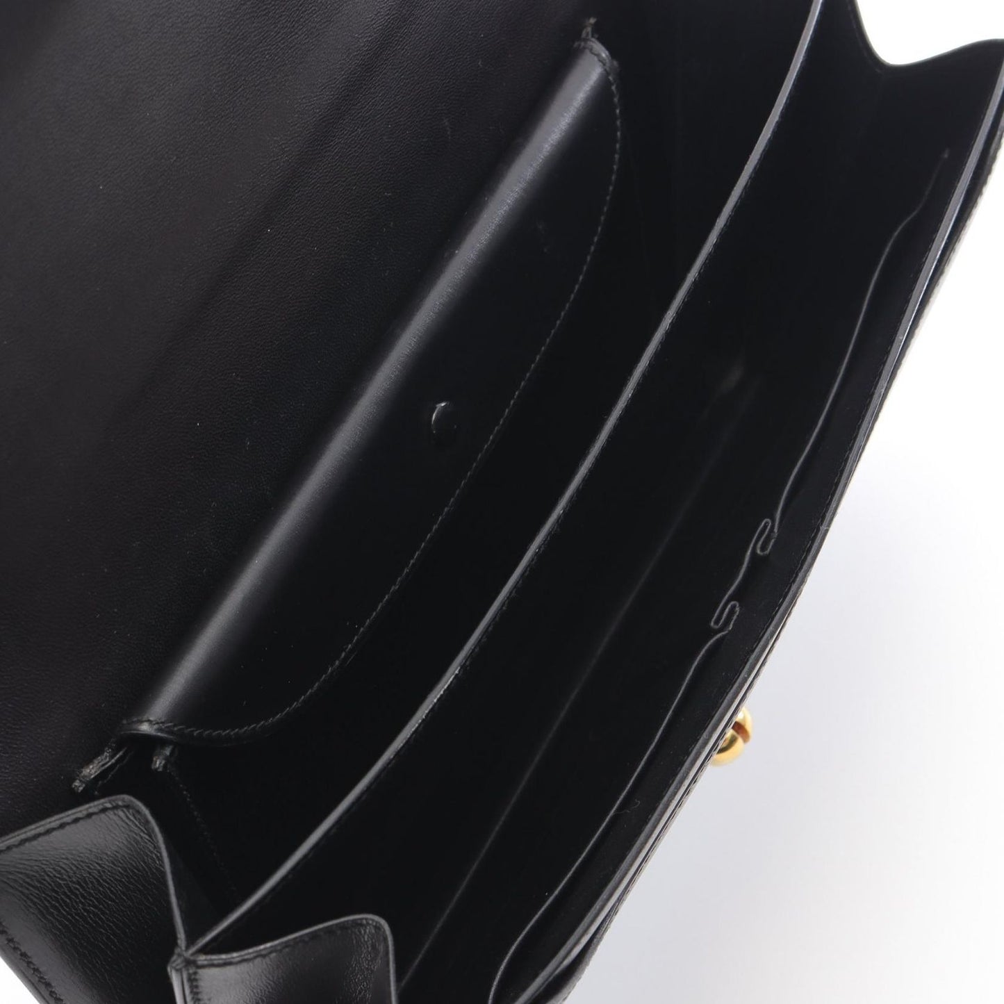 HERMES Escale Black Calfskin Handbag - Vintage Elegance