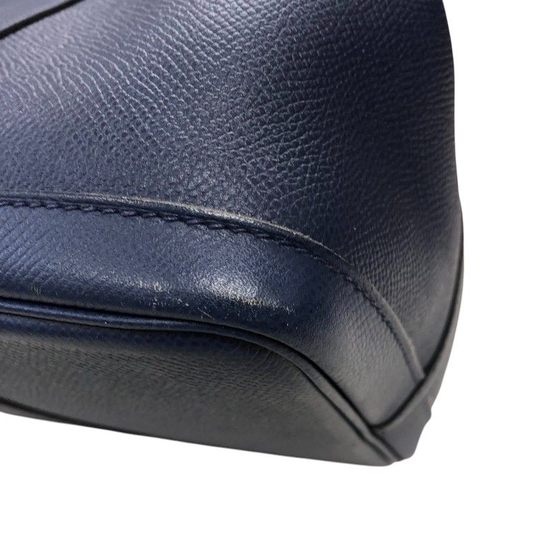 HERMES Garden Party PM A刻 Blue Saphir Veau Epsom Handbag