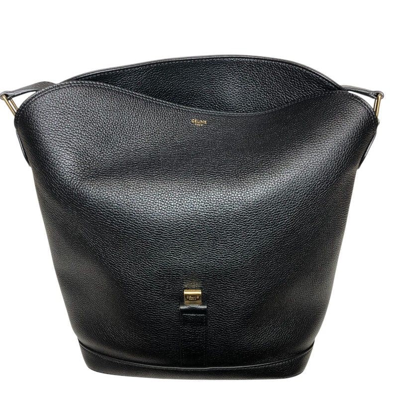 CELINE Black Sis Bucket Bag with Gold Hardware - Timeless Elegance