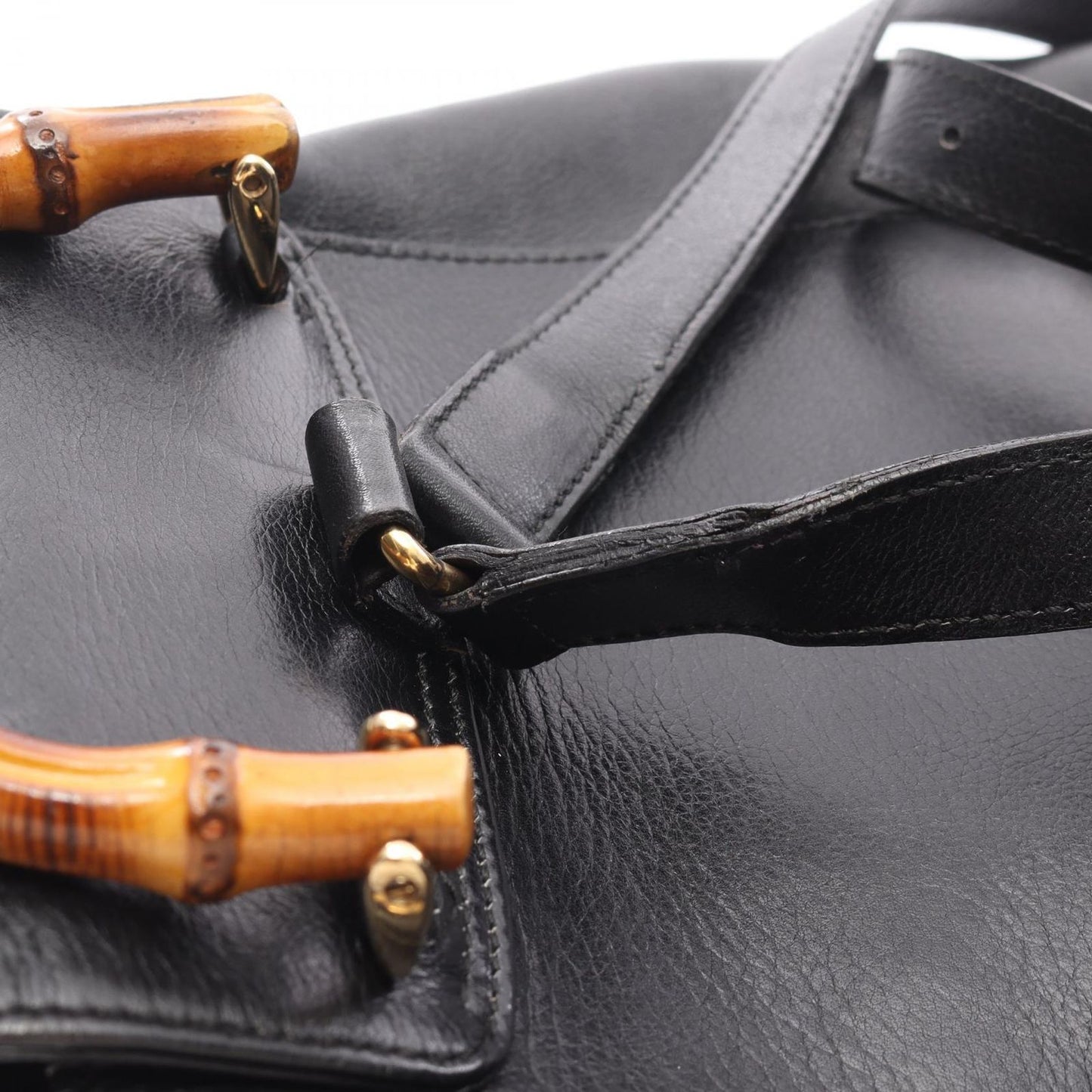 GUCCI Bamboo Mini Backpack in Black Leather - Timeless Elegance