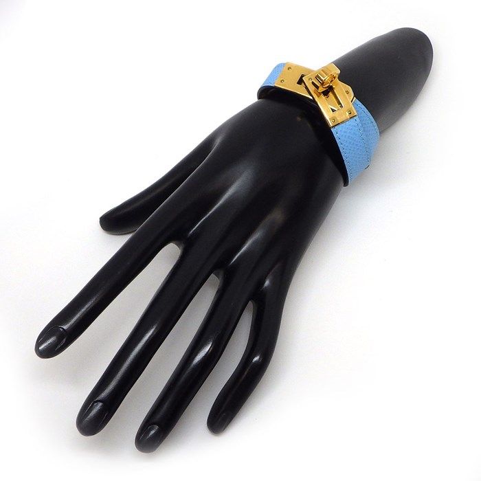 HERMES Kelly Double Tour Bracelet - Blue Cielo - 2022 Edition