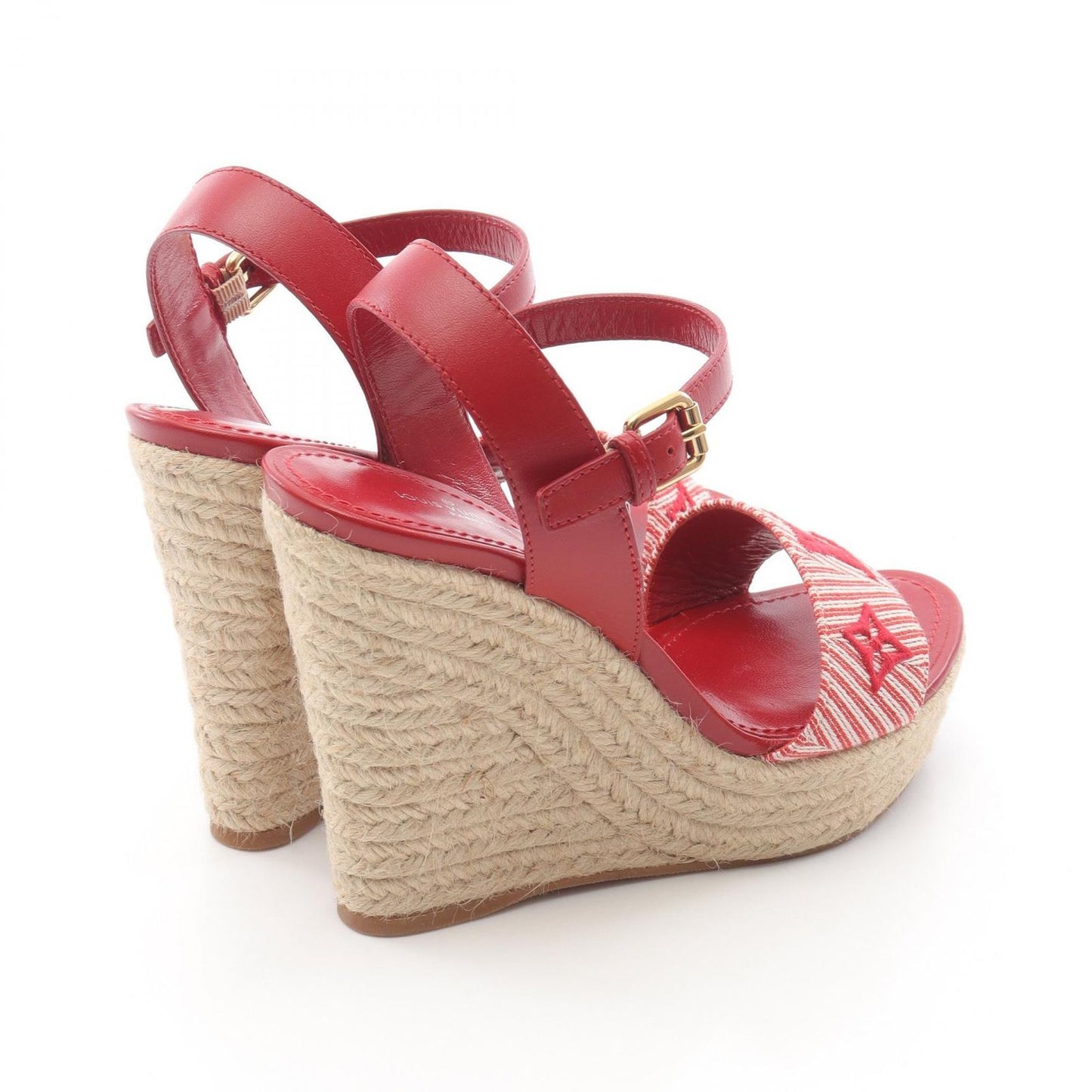 Louis Vuitton Sail Away Red Leather Sandals - Size 35.5