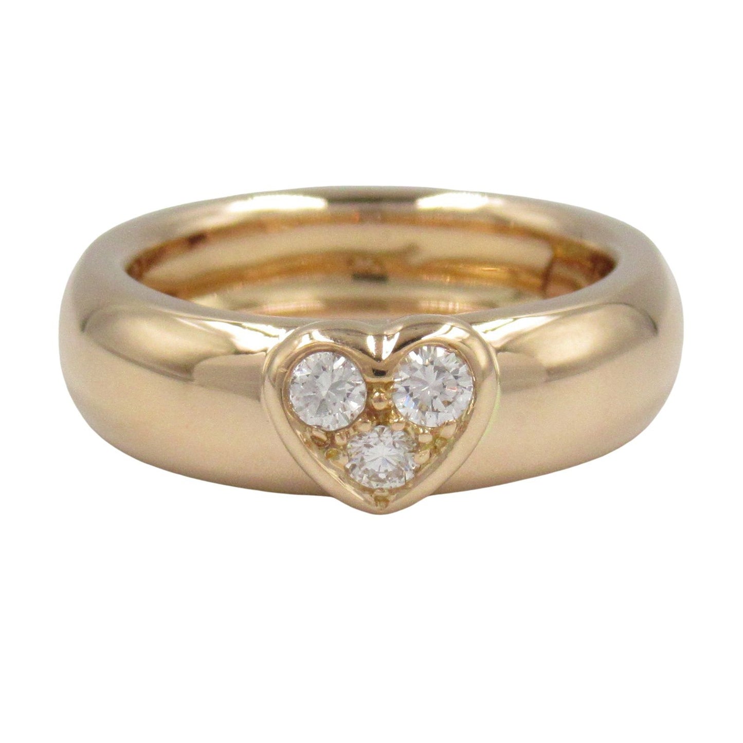 TIFFANY & CO Friendship Heart Ring in K18PG with Diamonds - Size 11.5