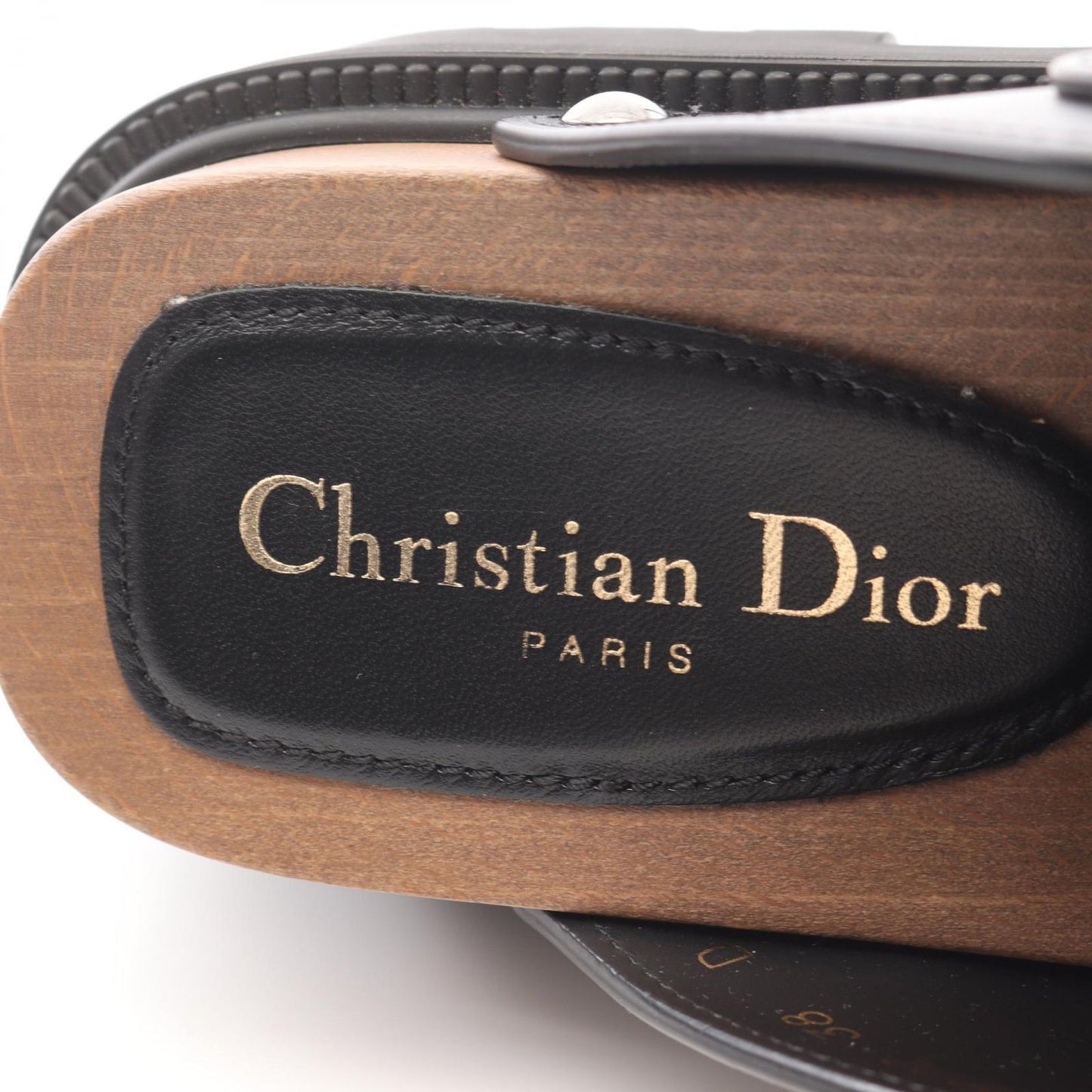 Dior Quake Clog Sandals in Black Leather - Size 38