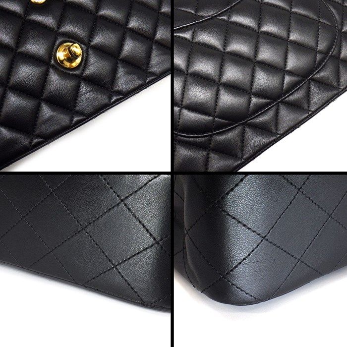 CHANEL Classic Matelassé 25 Shoulder Bag in Black Lambskin