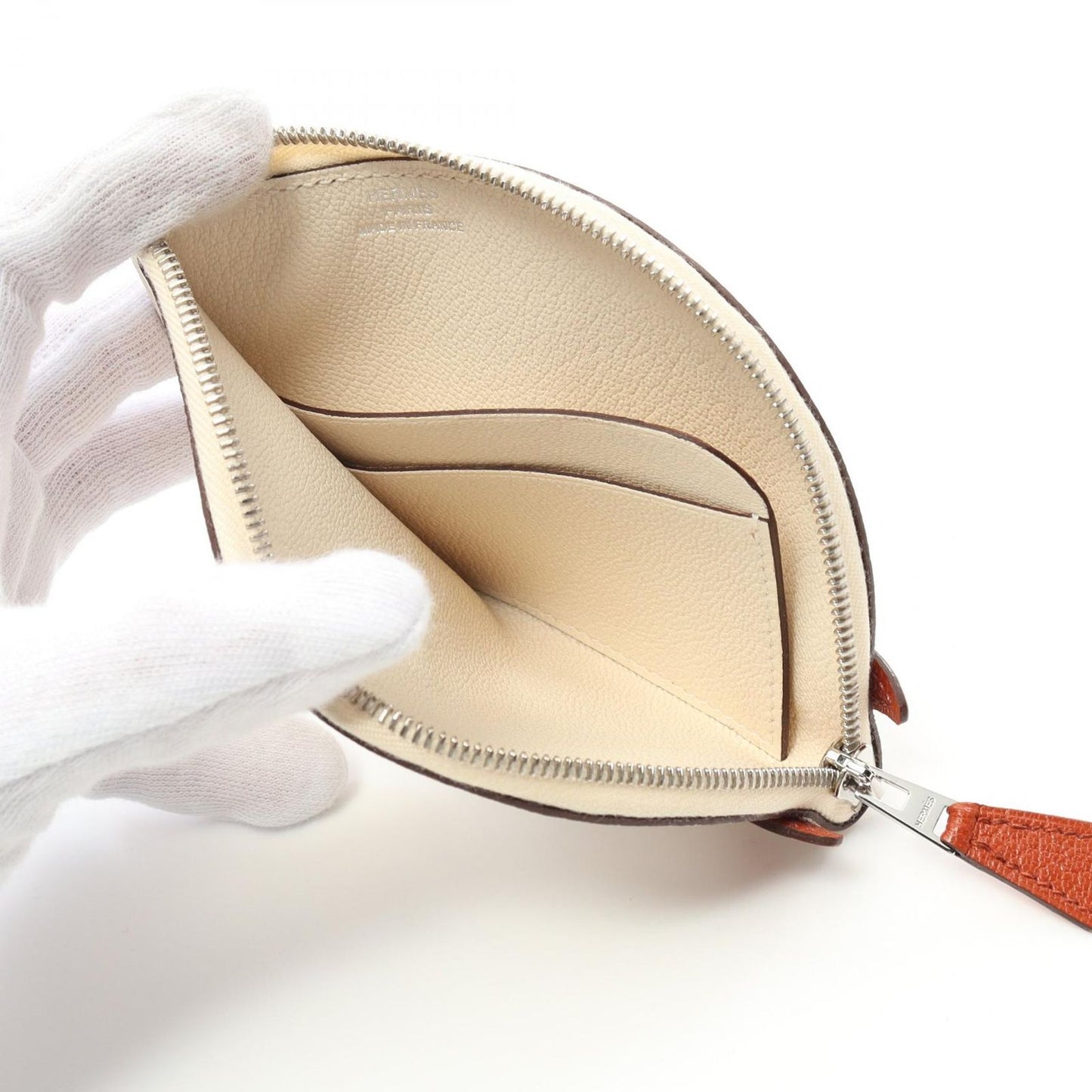 HERMES Paddock Coin Case in Nat/Cuivre Leather - Exquisite Craftsmanship