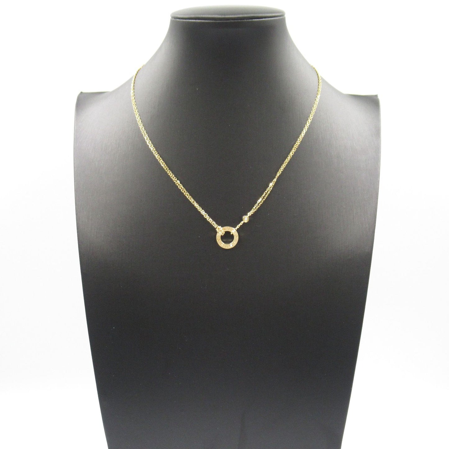 CARTIER Love Circle Necklace in 18K Yellow Gold with Diamonds