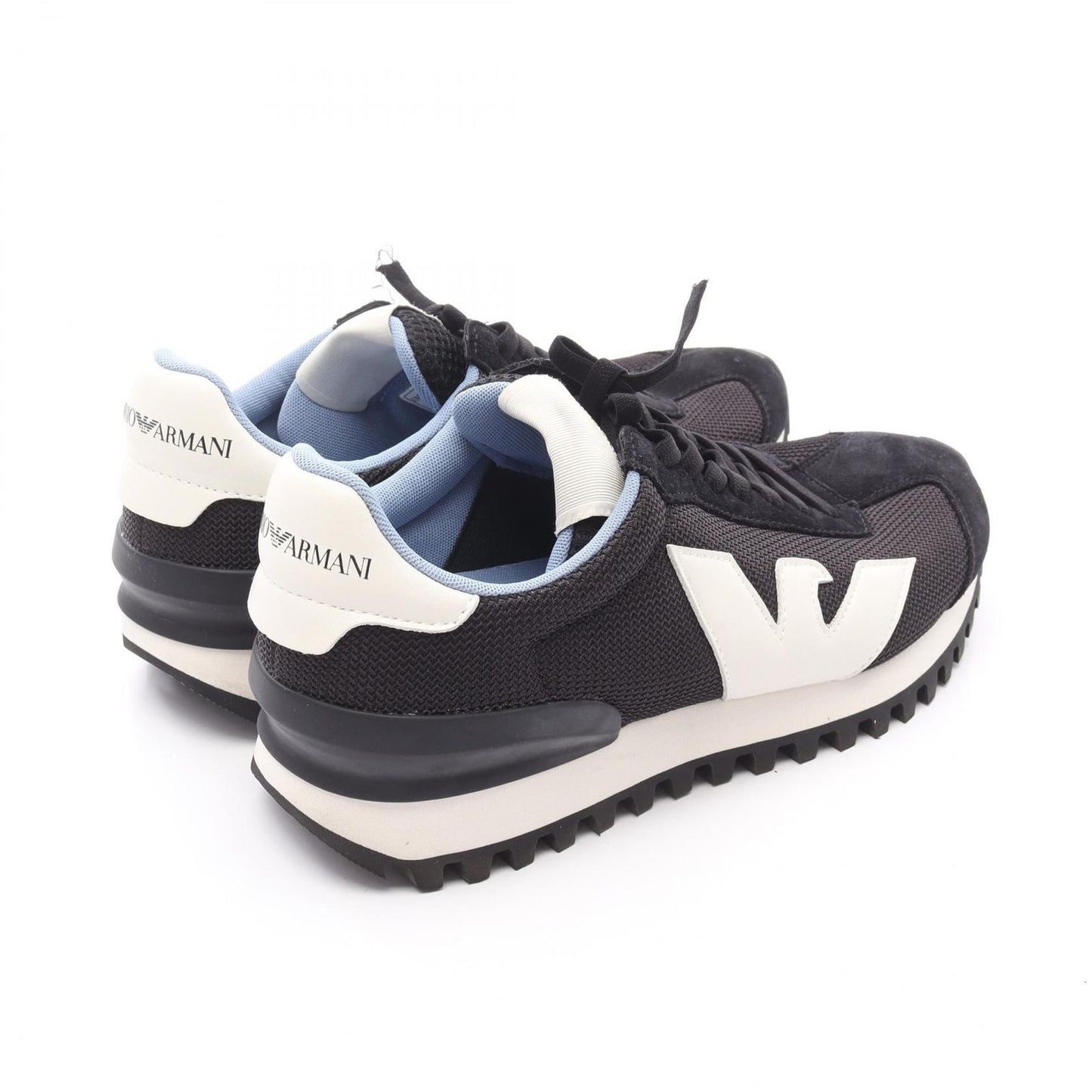 Emporio Armani Black Suede Sneakers - Timeless Elegance