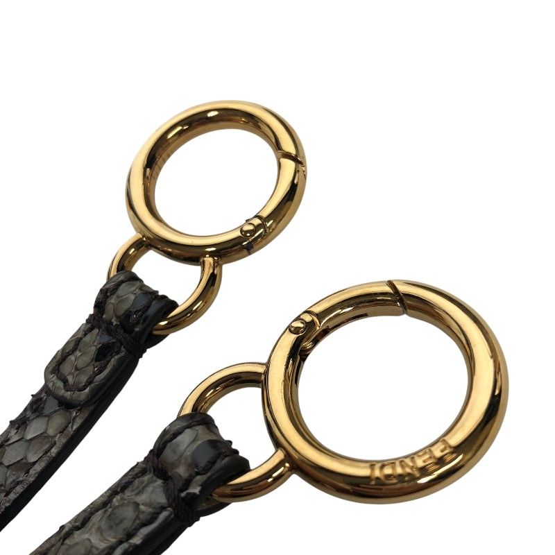 Fendi Peekaboo Mini Handbag in Gray Python with Gold Hardware