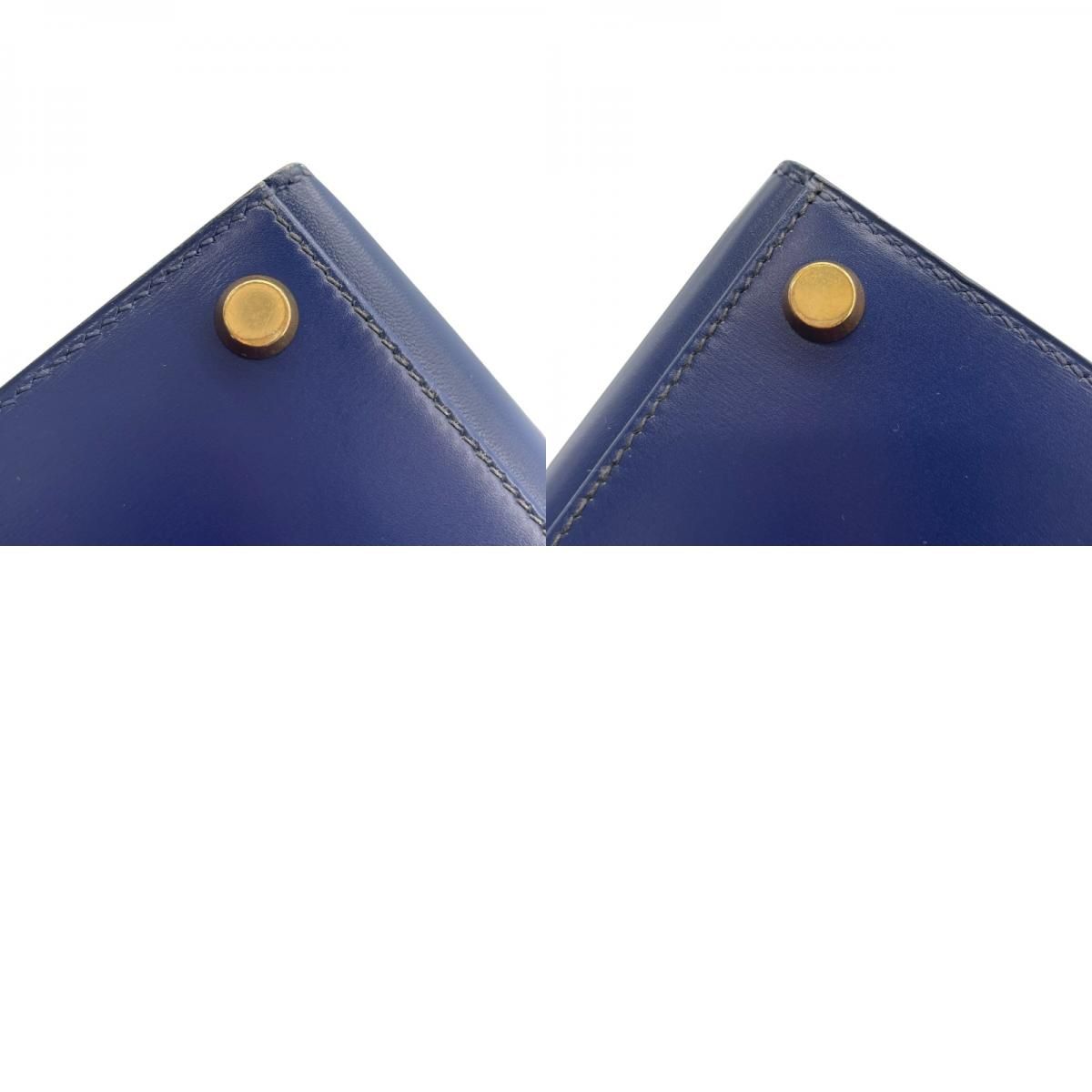 HERMES Mini Kelly Bag in Blue Saphir with Gold Hardware
