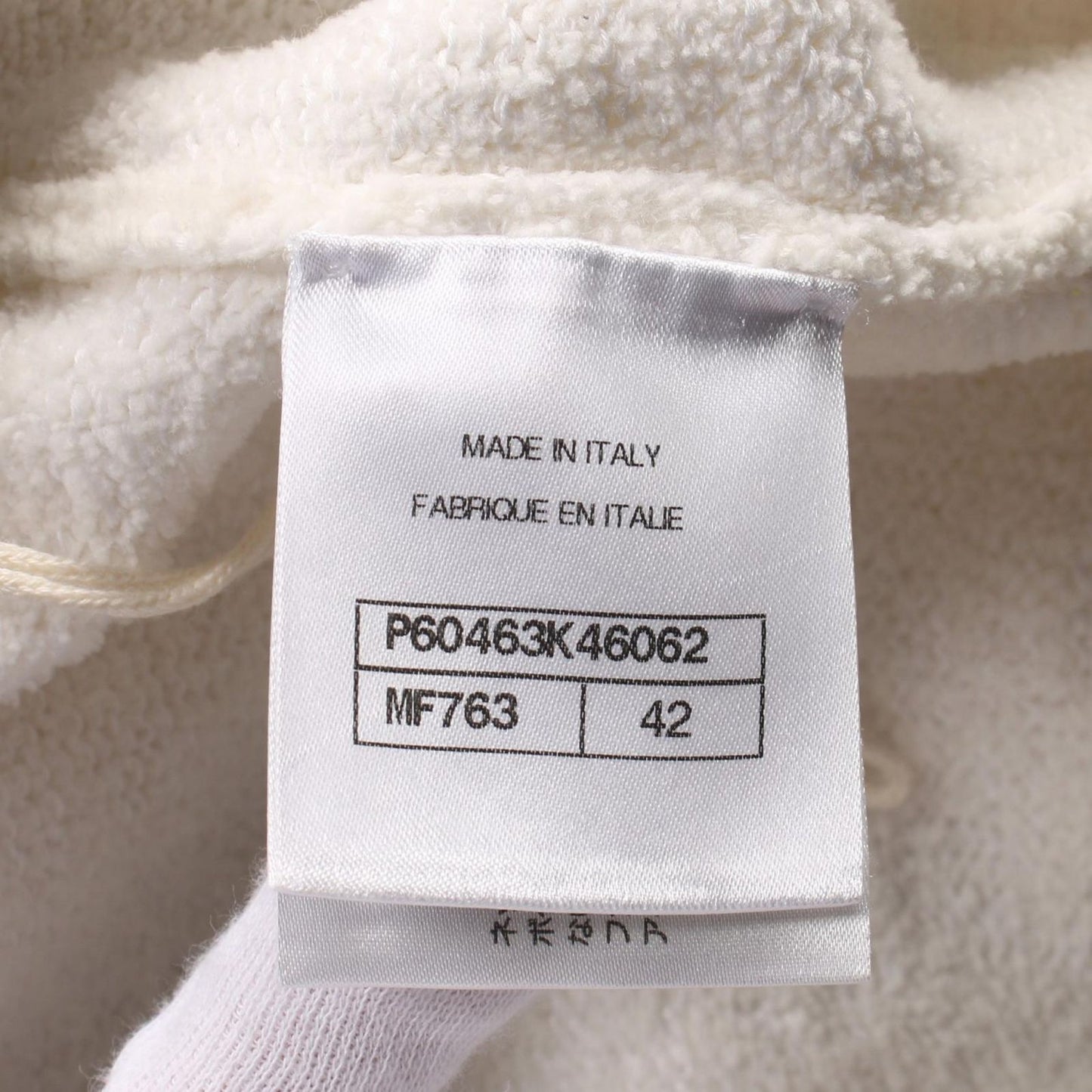 CHANEL Coco Mark Button Pile Dress in White/Black - Size 42