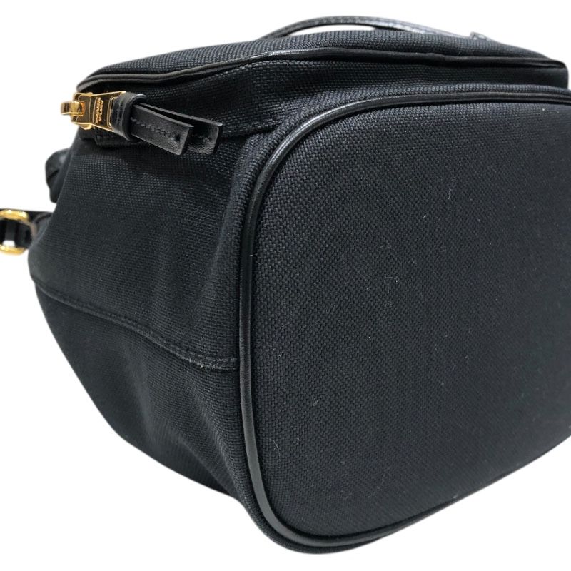 PRADA Duet Bucket Bag 1BH038 in Black Nylon Jacquard