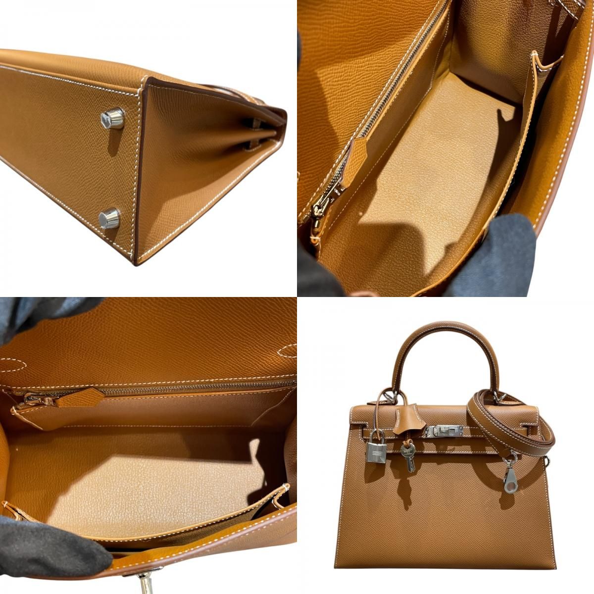 HERMES Kelly 25 Bag - Gold & Silver Hardware - Exquisite Craftsmanship