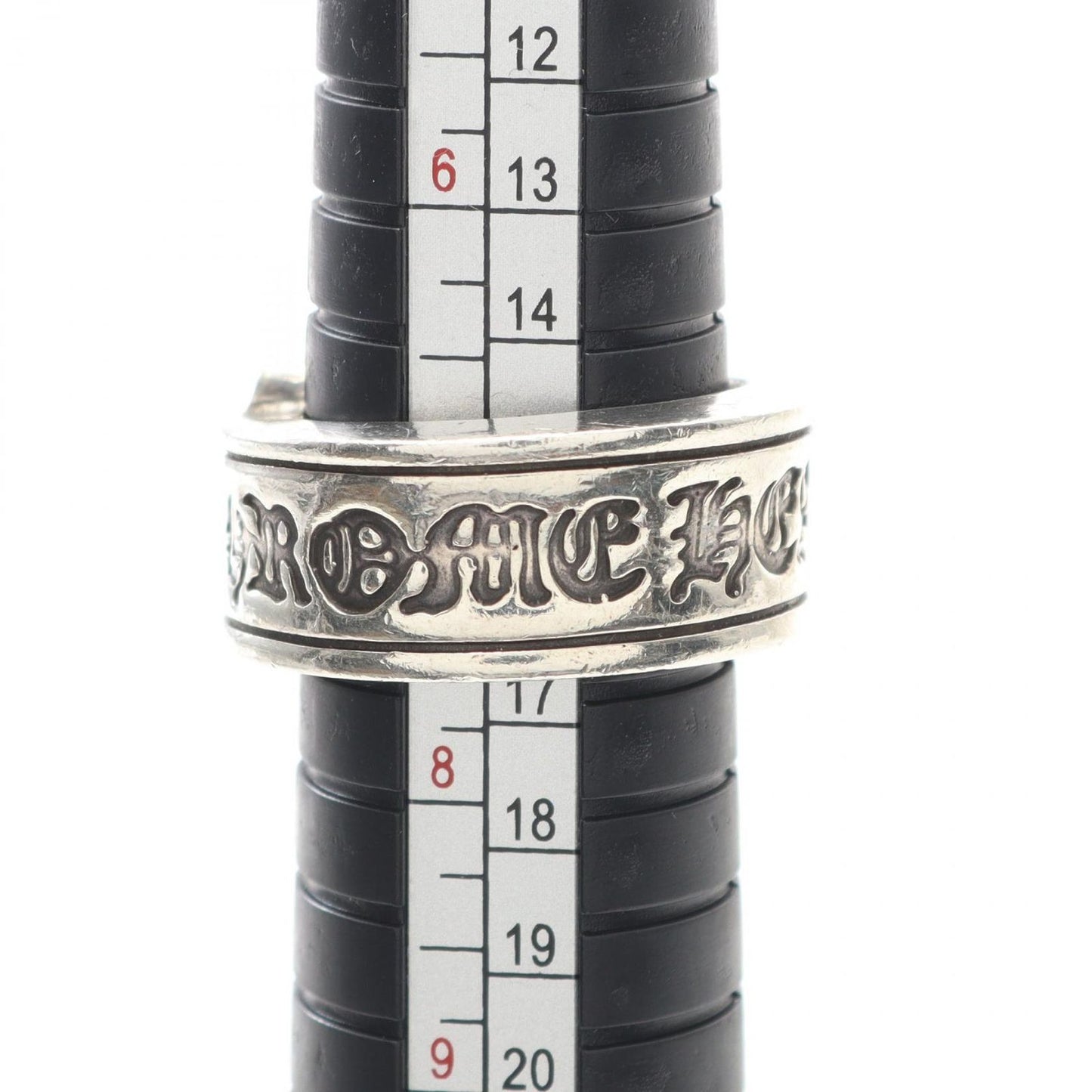 CHROME HEARTS LG SCROLL LABEL Silver 925 Ring - Exclusive Design
