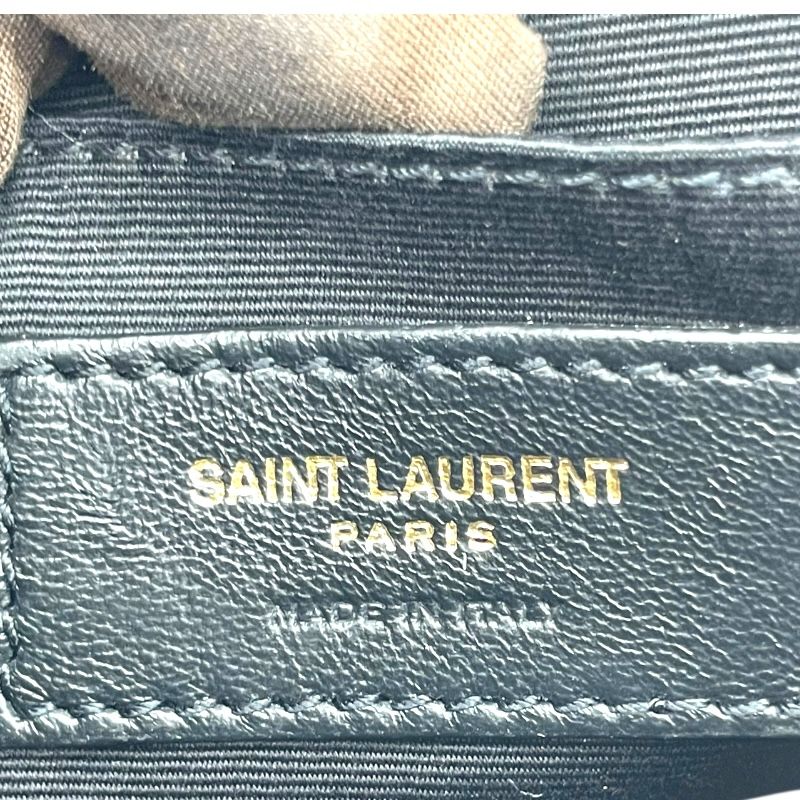 SAINT LAURENT Ivory Vinyl Chain Shoulder Bag - Exquisite Craftsmanship