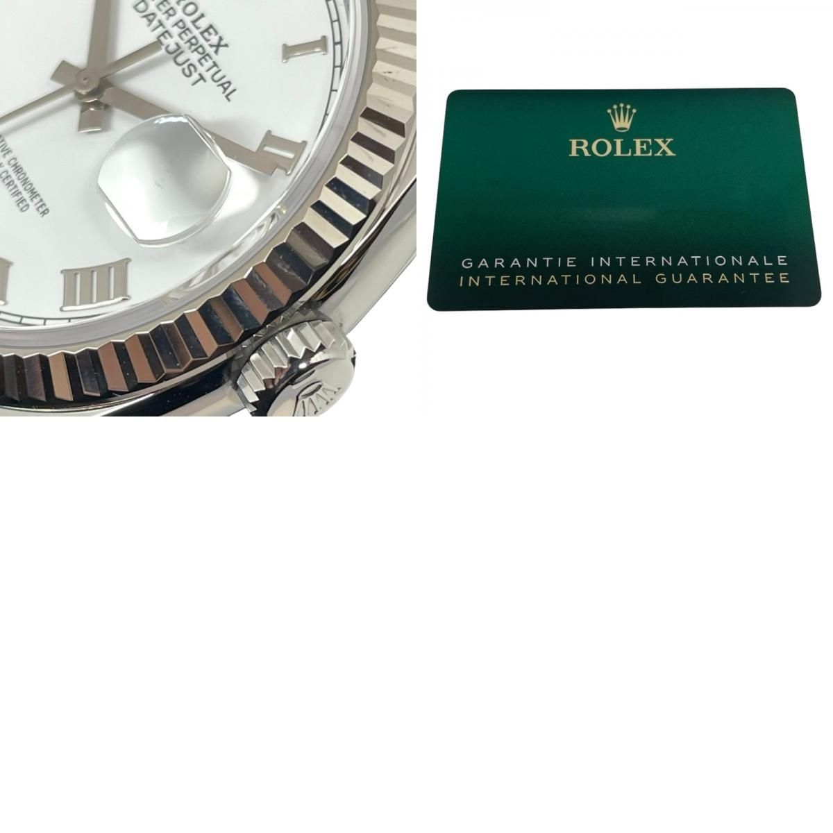 Rolex Datejust 36 - White Dial, K18WG/SS - Automatic Men's Watch