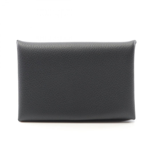 HERMES Calvi Coin Case in Black - Unused Luxury Accessory