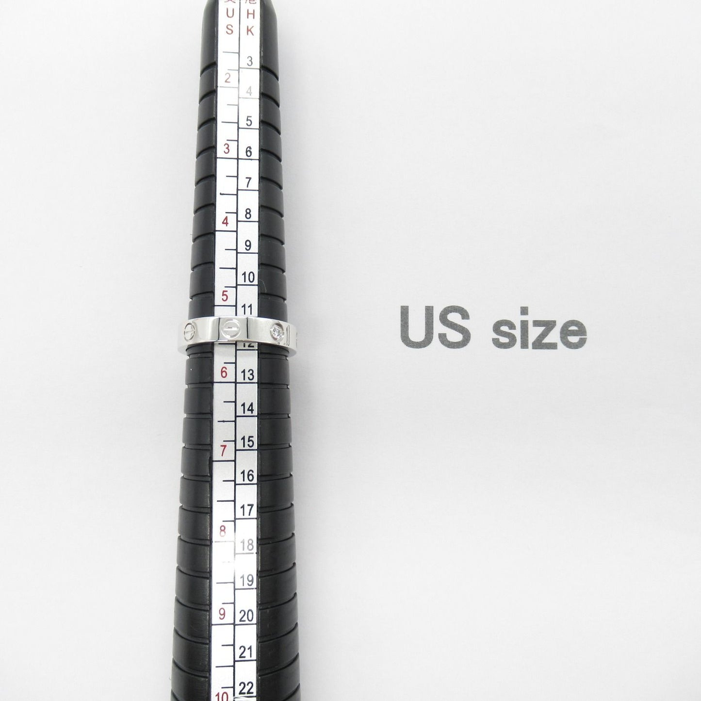 CARTIER Mini Love Ring in 18K White Gold with Diamonds