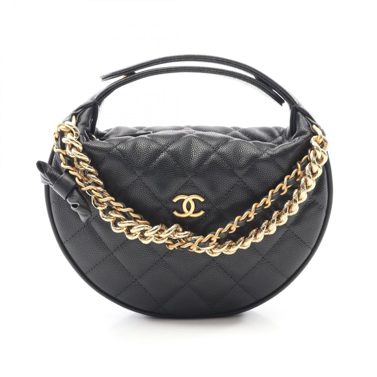 CHANEL Matelassé Mini Handbag in Black Calfskin - Timeless Elegance
