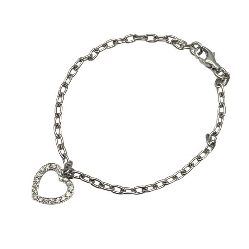 Tiffany & Co. Sentimental Hard Bracelet in Platinum with Diamonds