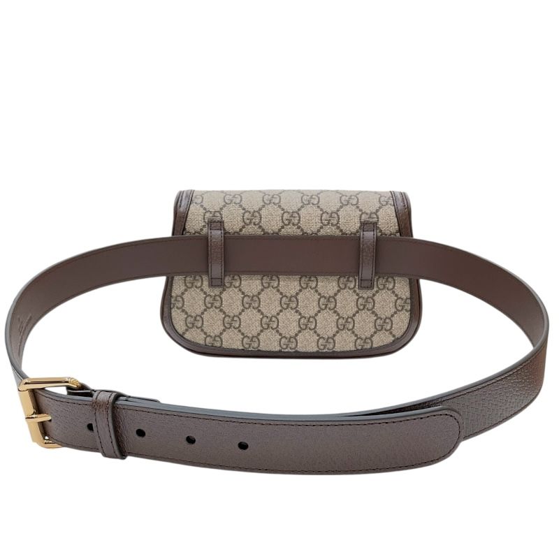 GUCCI Blondie Belt Bag 703807 in Brown GG Supreme Canvas & Leather
