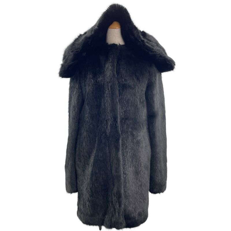 Stella McCartney Black Faux Fur Coat - Timeless Elegance