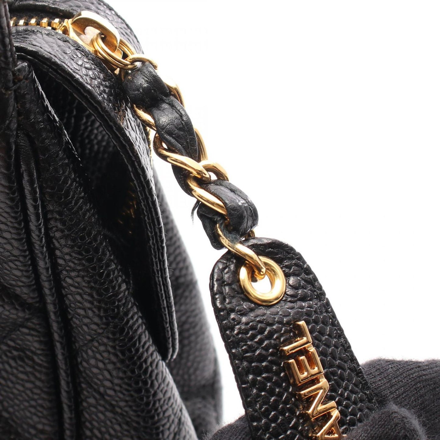 CHANEL Matelassé Tote Bag in Black Caviar Leather